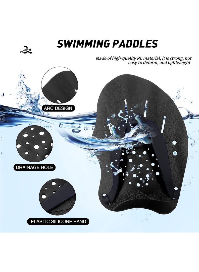 Swimming Paddles for Hands, Swimming Training Hand Paddles with Adjustable Straps, Swim Paddles for Adult Children Unisex Professional Swimming Accessories - 1 Pair - Image 5